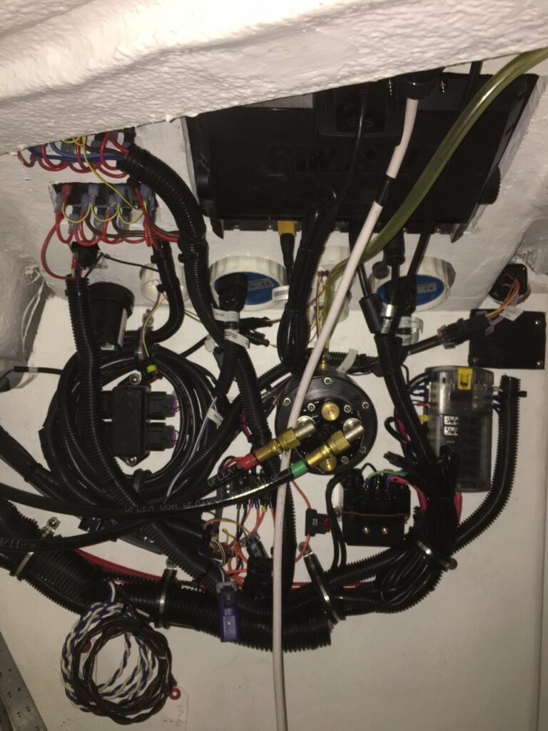 A tangle of black wires